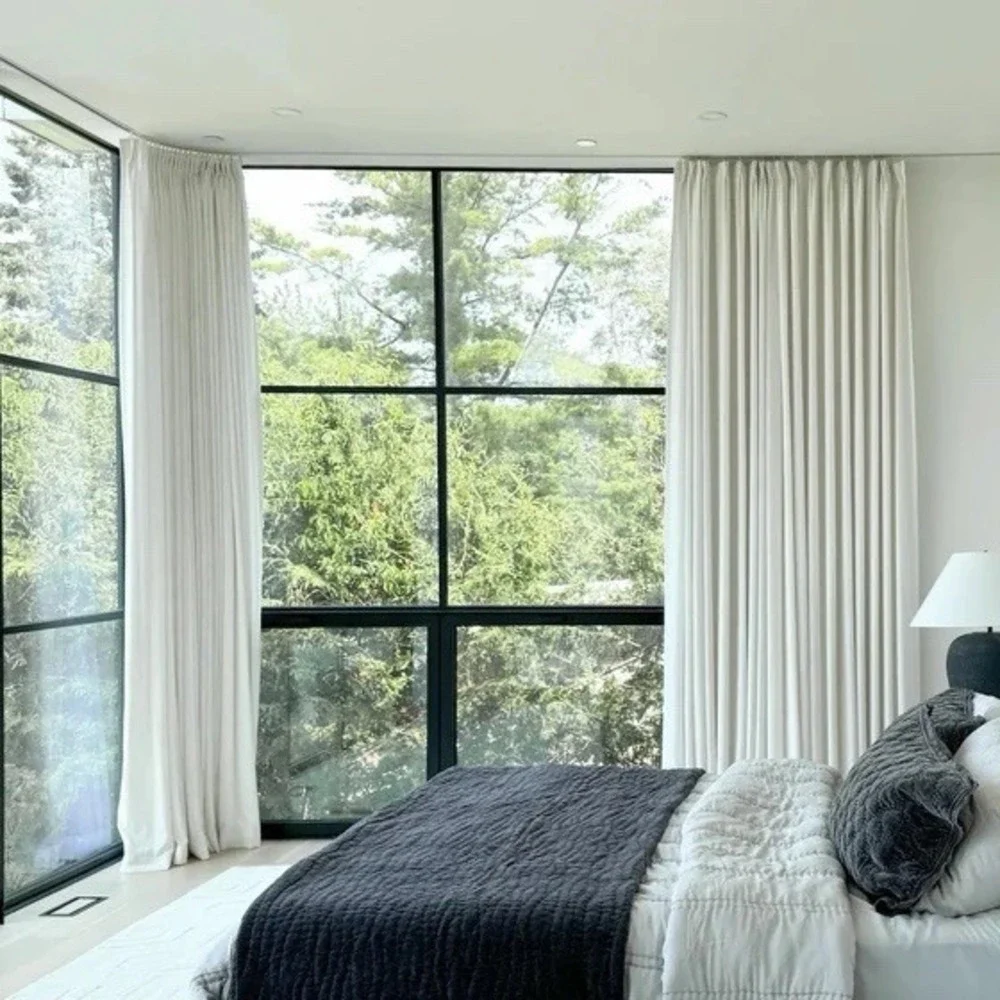 TWOPAGES Liz Linen Drape Pleated Curtains (2) 84